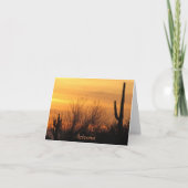 空白のなメッセージカード--アリゾナの日没3 カード (正面)