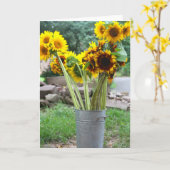 空白のなメッセージカード カード (黄色い花)