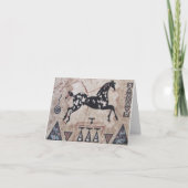 空白のなメッセージカード--ネイティブアメリカンの芸術 カード (正面)