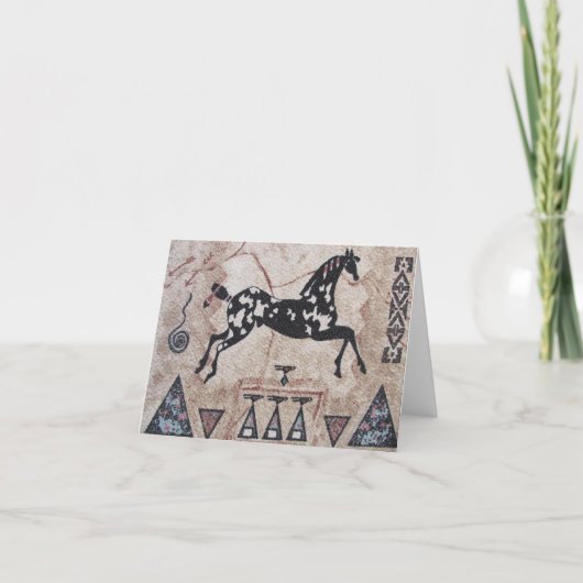 空白のなメッセージカード--ネイティブアメリカンの芸術 カード (正面)