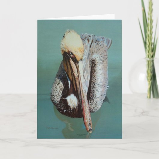 空白のなメッセージカード-ペリカン カード (正面)