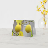 空白のなメッセージカード -- レモン カード (黄色い花)