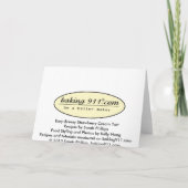 空白のなメッセージカード-簡単風がそよぐいちごのクリームのタルト カード (裏面)