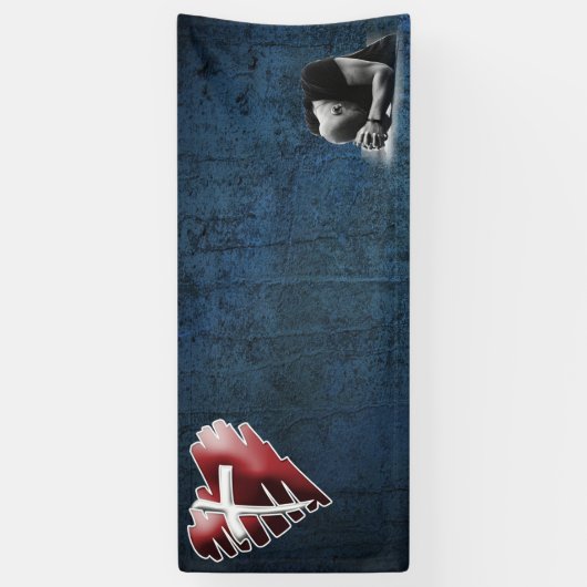 空白のなメンズ祈りの言葉のグループ教会 横断幕 (縦)