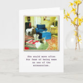 空白のなユーモアカード カード (黄色い花)