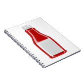 空白のなラベルが付いているケチャップボトル ノートブック (右側)