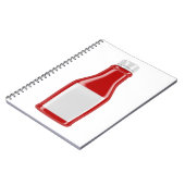 空白のなラベルが付いているケチャップボトル ノートブック (左側)