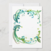 空白のな招待を「緑化しますか」、または挿入しますか、または梳いて下さい 招待状 (正面)