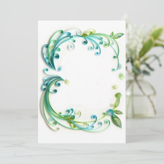 空白のな招待を「緑化しますか」、または挿入しますか、または梳いて下さい 招待状 (スタンド正面)