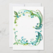 空白のな招待を「緑化しますか」、または挿入しますか、または梳いて下さい 招待状 (裏面)