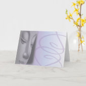 空白のな挨拶状を「めい想して下さい」 カード (黄色い花)