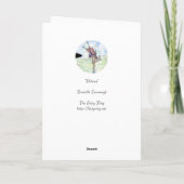 空白のな挨拶状を「解放して下さい」 カード (裏面)