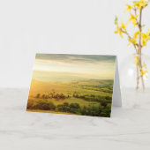 空白のな挨拶状-カンザスの燧石の丘 カード (黄色い花)