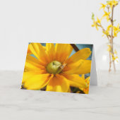 空白のな挨拶状 カード (黄色い花)