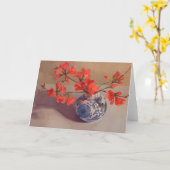 空白のな挨拶状、サラSedwick著芸術 カード (黄色い花)