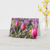 空白のな挨拶状: 春の花 カード (黄色い花)