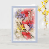 空白のな標準(5" x 7")、標準的な白い封筒 カード (黄色い花)