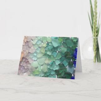 空白のな海のガラス挨拶状 カード