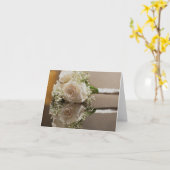 空白のな白いバラのメッセージカード カード (黄色い花)