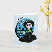 空白のな科学のプリンセスのメッセージカード! カード (黄色い花)