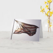 空白のな米国旗の挨拶状 カード (黄色い花)