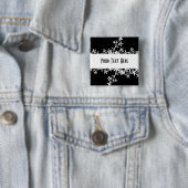 空白のな花のラベル-あなた自身のデザインを作成して下さい 缶バッジ (インサイチュ)