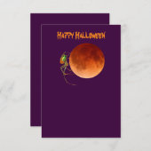 空白のな血の月のくものハローウィンパーティの招待状 招待状 (正面/裏面)