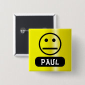 空白のな顔の名札 缶バッジ (正面&裏面)