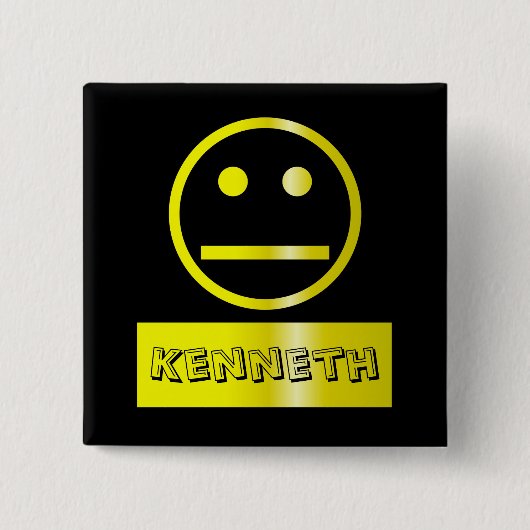 空白のな顔の名札 缶バッジ (正面)