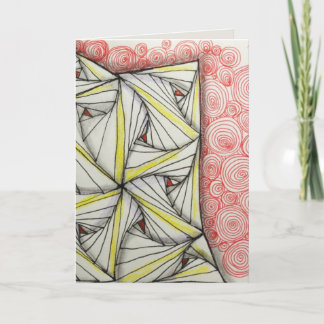 空白のな5x7光沢のある挨拶状-元の芸術 サンキューカード