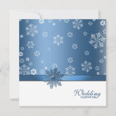 (空白のな)冬の青及び白い雪片の招待 招待状 (正面)