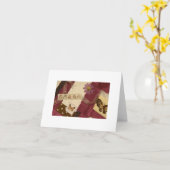 空白のなNotecard -蝶コラージュ カード (黄色い花)