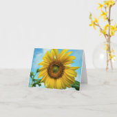 空白のひまわりグリーティングカード カード (黄色い花)