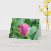 空白のようこそ春 カード (黄色い花)