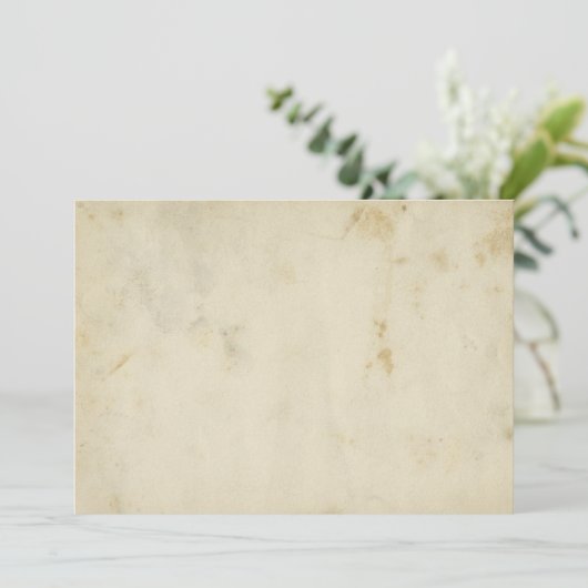 空白のアンティークの古い紙カスタム招待状 招待状 (スタンド正面)