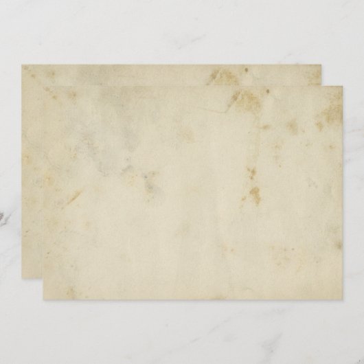 空白のアンティークの古い紙カスタム招待状 招待状 (正面/裏面)