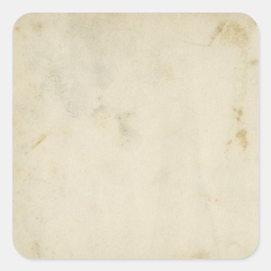 空白のアンティークの古い紙ステンドシール スクエアシール (正面)