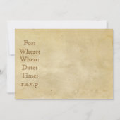 空白のアンティークテーマパーティ招待状 招待状 (裏面)