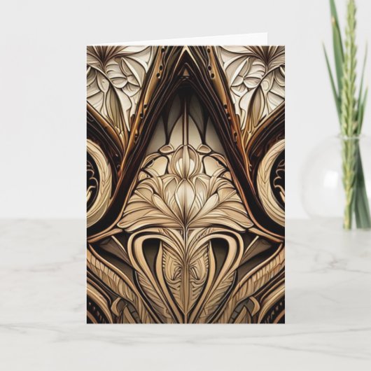 空白のアールヌーボー12グリーティングカード カード (正面)