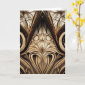 空白のアールヌーボー12グリーティングカード カード (黄色い花)