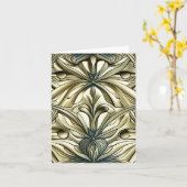 空白のアールヌーボー16グリーティングカード カード (黄色い花)