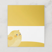 空白のイースター・ビュッフェカード（黄色いひよこ） プレイスカード (外部開封)