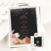 空白のエレガントとオレン結婚ジの 招待状