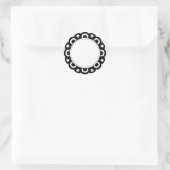 空白のエレガントシンプルラベル丸ステッカー ラウンドシール (バッグ)