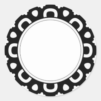 空白のエレガントシンプルラベル丸ステッカー ラウンドシール