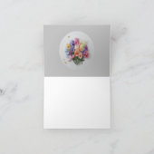 空白のエレガントフローラノートカードスイートピース サンキューカード (内部)