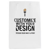 空白のカスタマイズ可能なギフトバッグ ミディアムペーパーバッグ (正面)