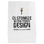 空白のカスタマイズ可能なギフトバッグ ミディアムペーパーバッグ (裏面)