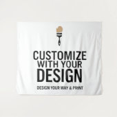 空白のカスタマイズ可能な80x68インチの会社ロゴ入りタペストリー タペストリー (正面(横))