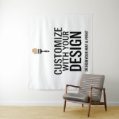 空白のカスタマイズ可能な80x68インチの会社ロゴ入りタペストリー タペストリー (インサイチュ)